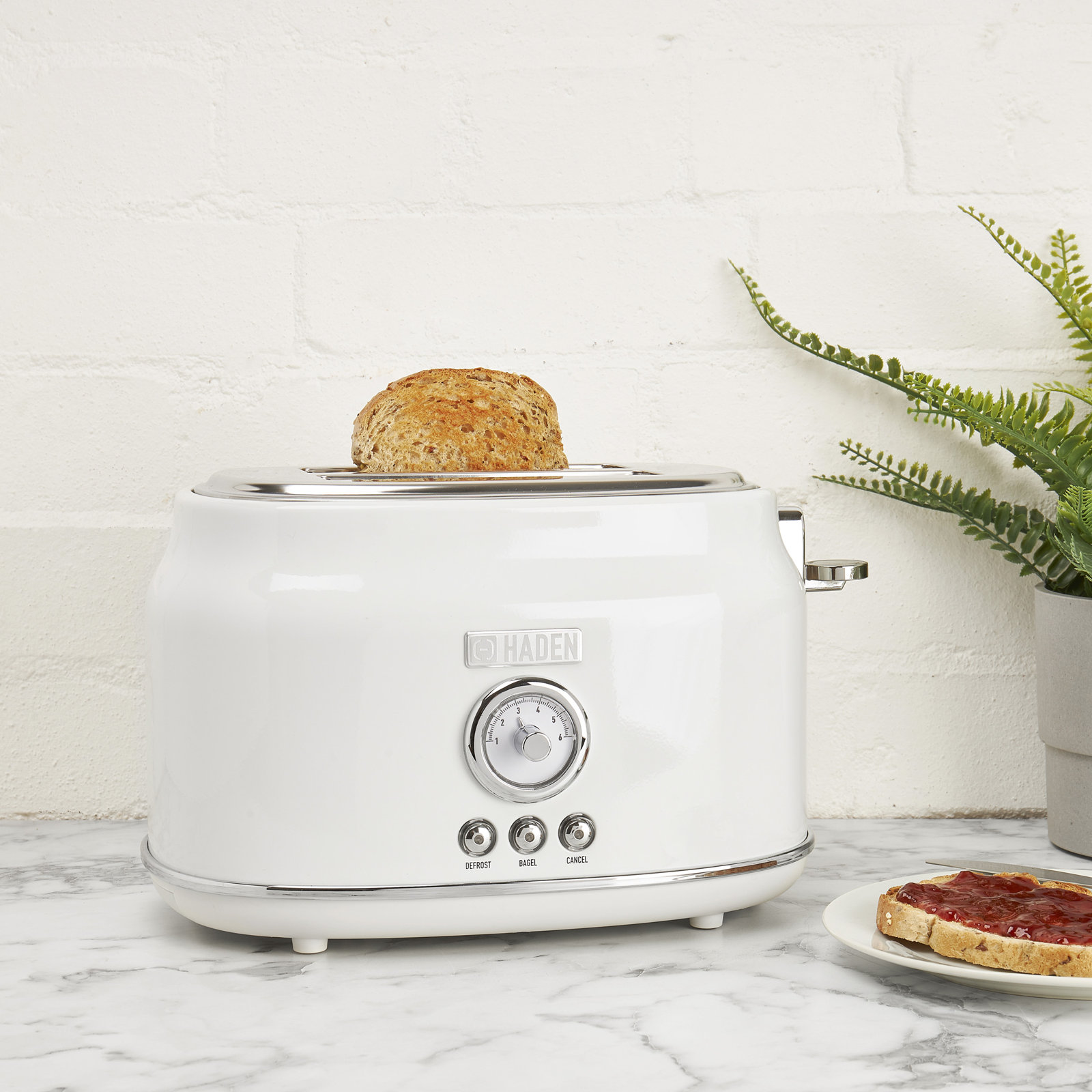 HADEN Dorset 2-Slice Toaster, Ivory