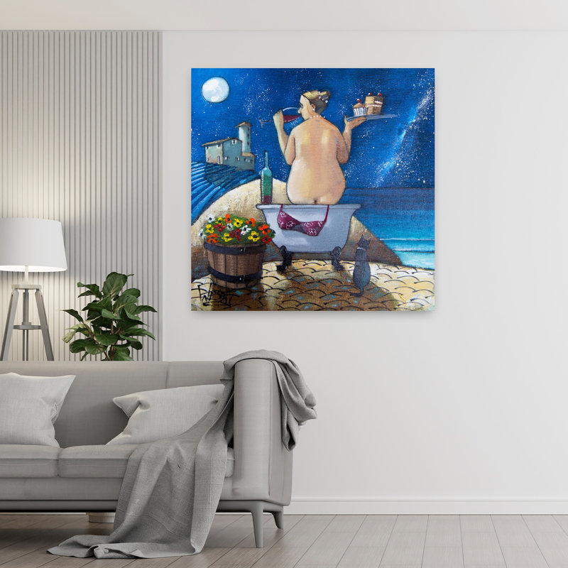 Art contemporain de plage, bain n ° 2, H 48 po x l 48 po