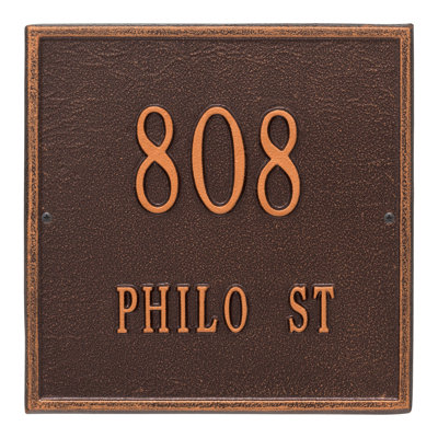 2-Line Wall Address Plaque