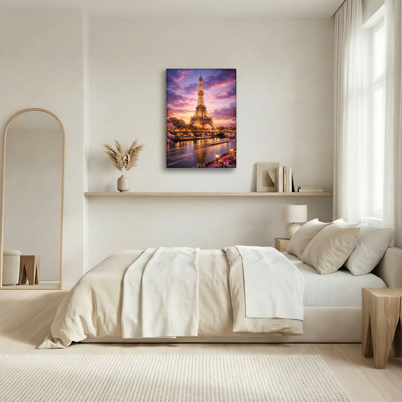 Ensemble de 1 tableau sur toile Tour Eiffel, 40"H x 28"W, Wrapped Canvas