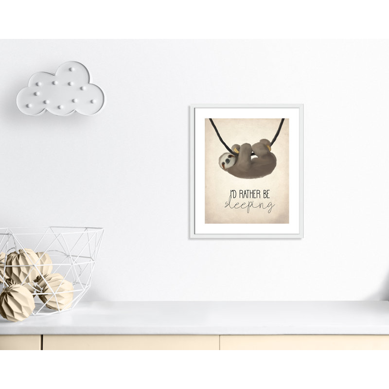 «Sleeping», art encadré, H 25,5 po x l 21,5 po x P 1,19 po, Cadre blanc