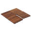 Carreau de terrasse carré en bois teck 11,8 po x 11,8 po