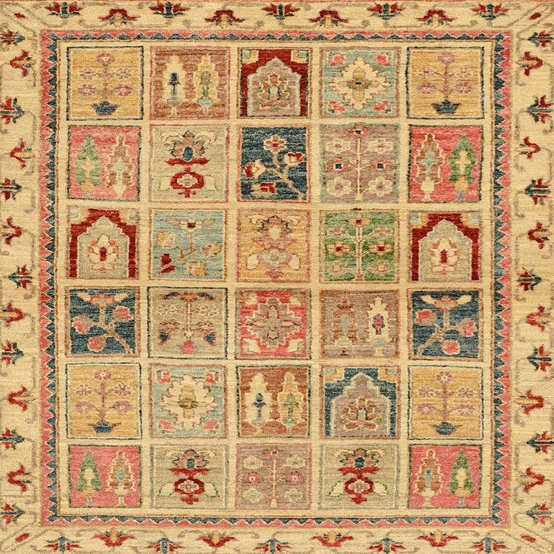Abstract Indoor Rug, Square 8'