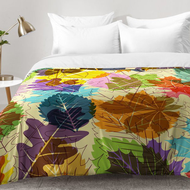Fimbis Modern & Contemporary Polyester Floral Comforter, King Comforter + 2 King Shams