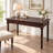 47" Solid Pine Wood Writing Desk with 2 Drawers and Turned Legs