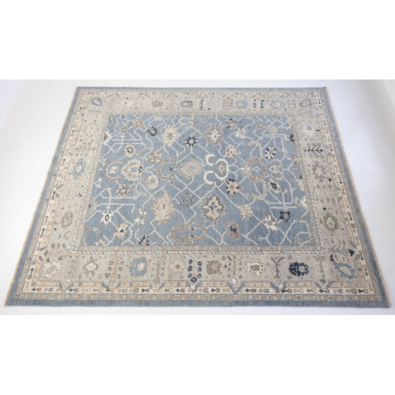 Hand Knotted Wool Oriental Area Rug, Rectangle 8' x 10'