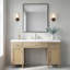 Meuble-lavabo simple de 60 po en bois avec lavabo et armoire de rangement spacieuse