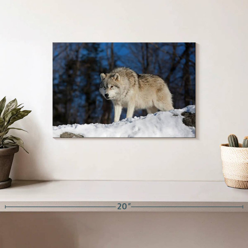 Brampt Wolf On The Lookout, 8" H x 12" W