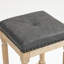 Ensemble de 2 tabourets de comptoir en bois touffeté 26 pouces