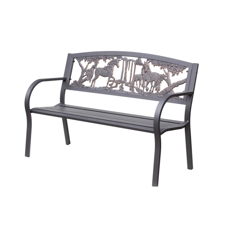 Unicorn Themed Steel and Cast Iron Bench