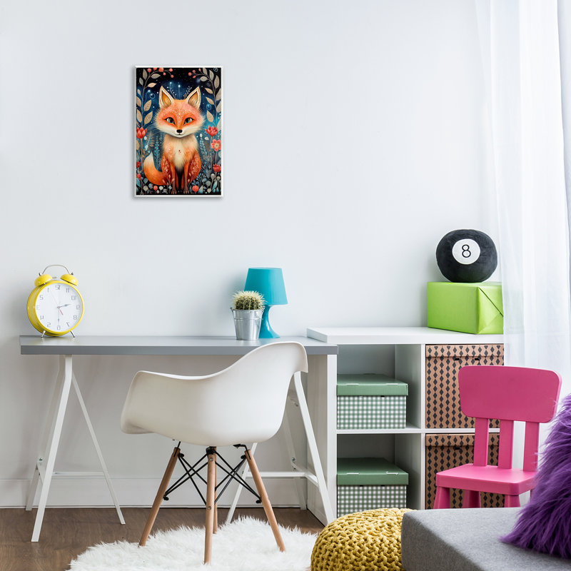 "Woodland", art mural "Fox" par The Dutch Lady, H 19 po x l 13 po