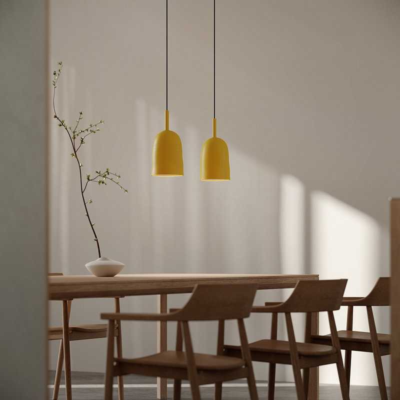 Vessel Pendant Light, 18" H x 14.5" W x 9" D, Black, Sunrise