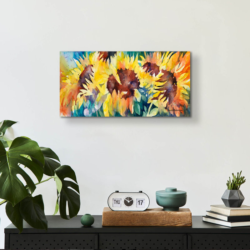  «Row of Sun» par Annelein Beukenkamp, art mural en verre acrylique, H 12 po x l 24 po