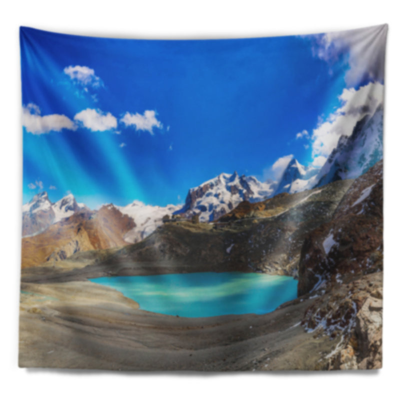 Photographie alpes montagne fontaine de la tapisserie, H 32 po x l 39 po
