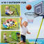 AIYAPLAY 4-in-1 Kids Swing Set with Saucer Swing for Ages 3-8 Multicolour