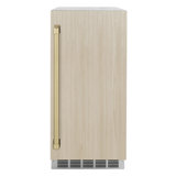 ZLINE Autograph 15 inch Touchstone Panel Ready Clear Cube Ice Maker w/ Gold Handle