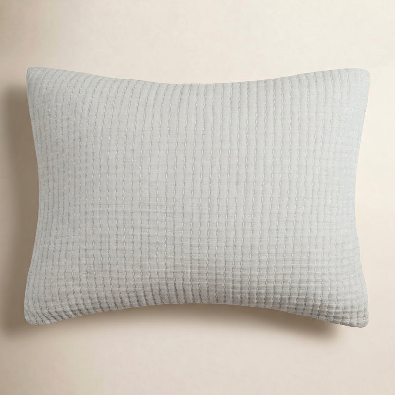 Maybell 100% Cotton Envelope Sham, Standard/Twin, Ash