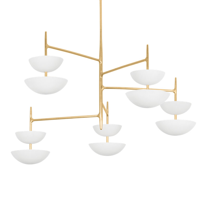 Evander Chandelier, 37.25" H x 55" W x 42" D, 10