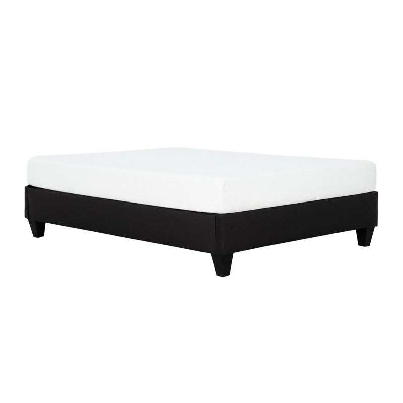 Base de lit tapissier gris foncé