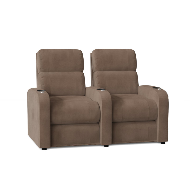 Fauteuil de cinéma (rangée de 2), Sable Smartsuede, Électrique