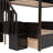 Over  Bunk Bed With Shelfsstorage Staircase And  Drawers