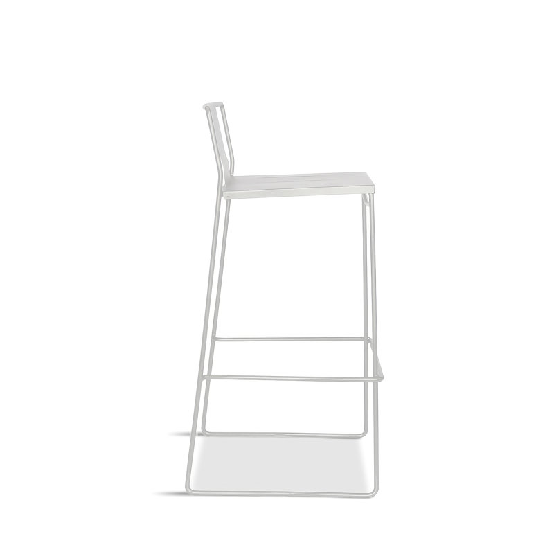 Frank Outdoor Bar Stool, Matte White