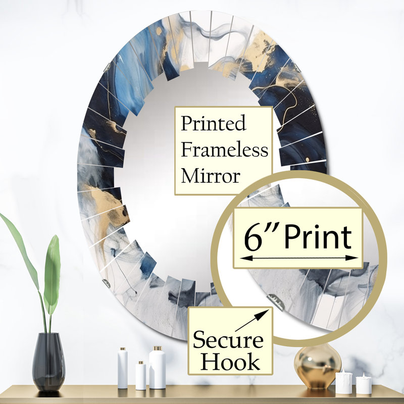 Miroir mural sans cadre, miroir décoratif moderne - Besni, 36 po x 24 po