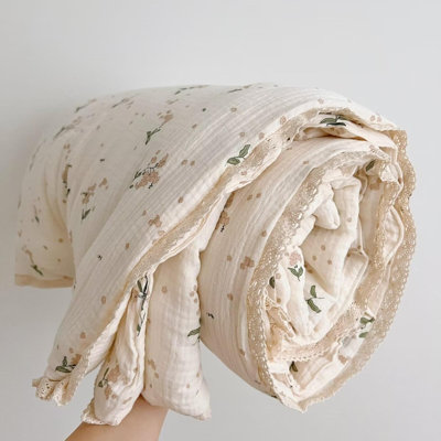 Cute Pattern 2-Layer Muslin Cotton Quilt/Blanket