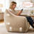 Bean Bag Chair for Adults with Corduroy Fabric and Foam Filled, Beige-473414092
