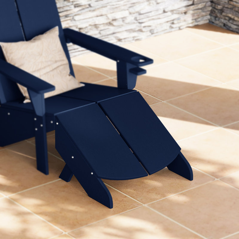 Modern Poly Ottoman, Blue