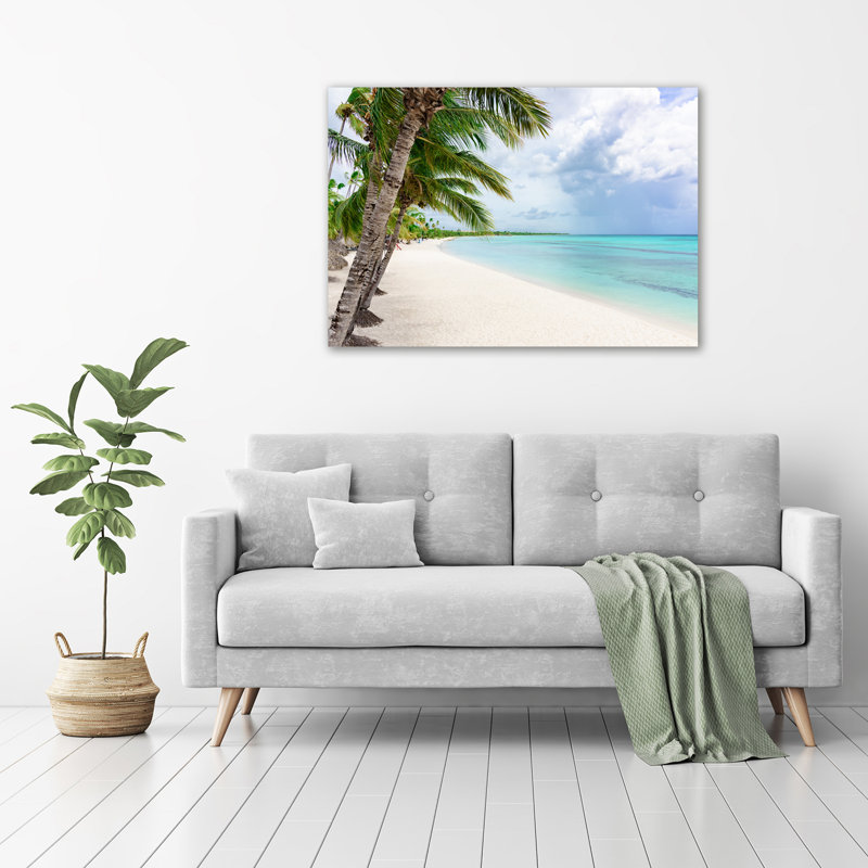 Tropical Beach - No Frame Print on Glass