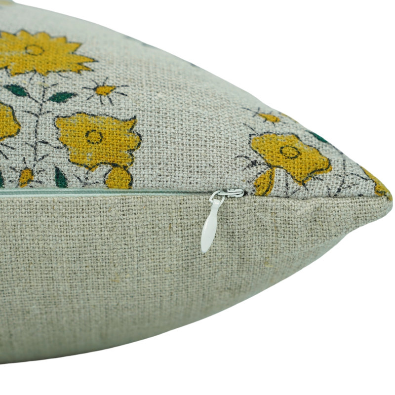 Coussin décoratif en tissu épais Fabribine Accent, lombaire (Mayra,), H 26 po x l 26 po, Moutarde, Carré