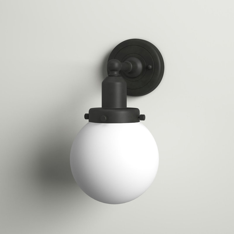Amhurst Armed Sconce, Oil Rubbed Bronze, White, Incandescent