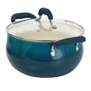 Nutrichef 3.6 Quarts qt. Non-Stick Aluminum Round Dutch Oven PRTNCCW11DSDOP