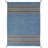 Tapis à motif rayé noué à la main en coton bleu sarcelle Dolley-25595685