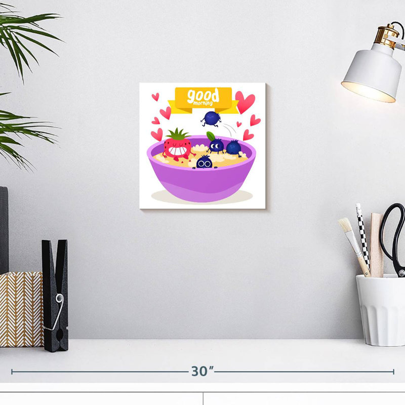 Yarlin Cartoon Breakfast, 10" H x 10" W