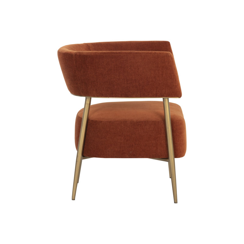 Lounge Chair, Orange Polyester