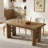 63" Rectangular Solid Wood Dining Table for 4-6