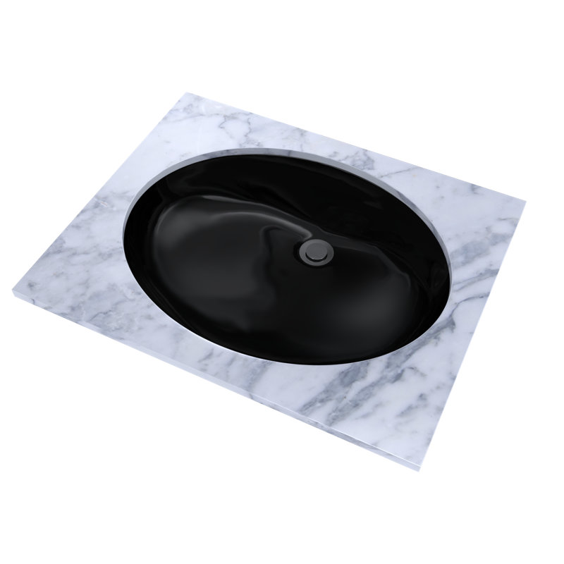 TOTO® Dantesca® Oval Undermount Bathroom Sink, Ebony