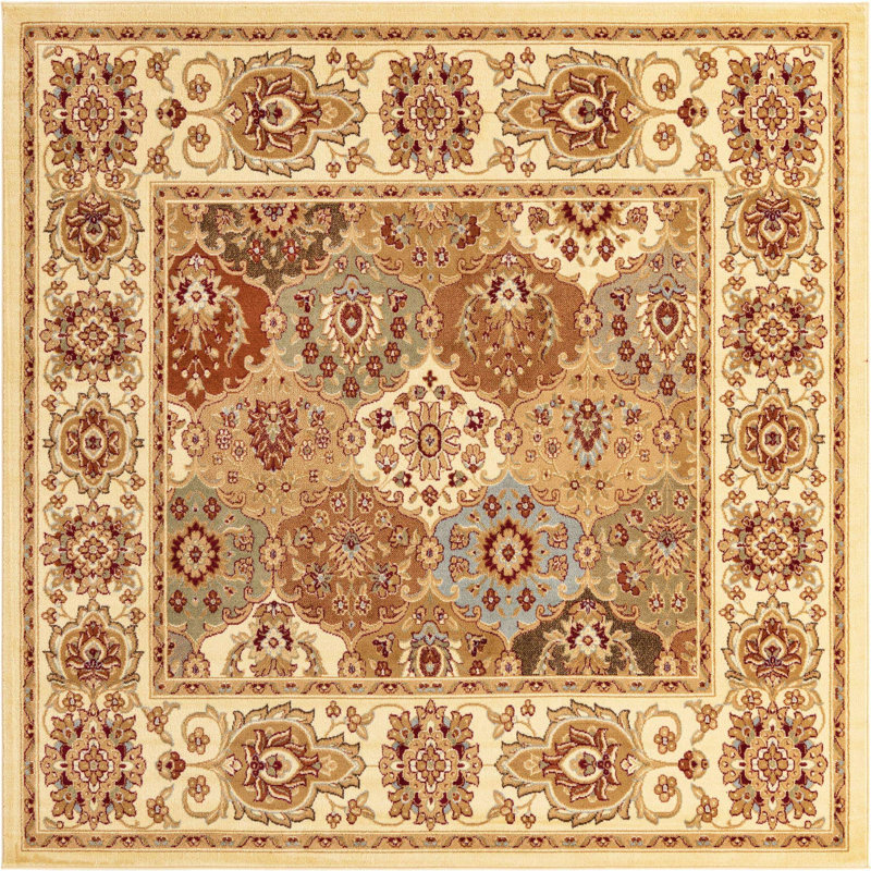 Janiyah Floral Indoor Rug, Square 7'10"