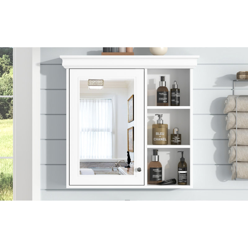 Armoire de rangement de salle de bain 30 po x 28 po - Construction, miroir pratique et élégant pour la maison avec une conception moderne qui améliore le style