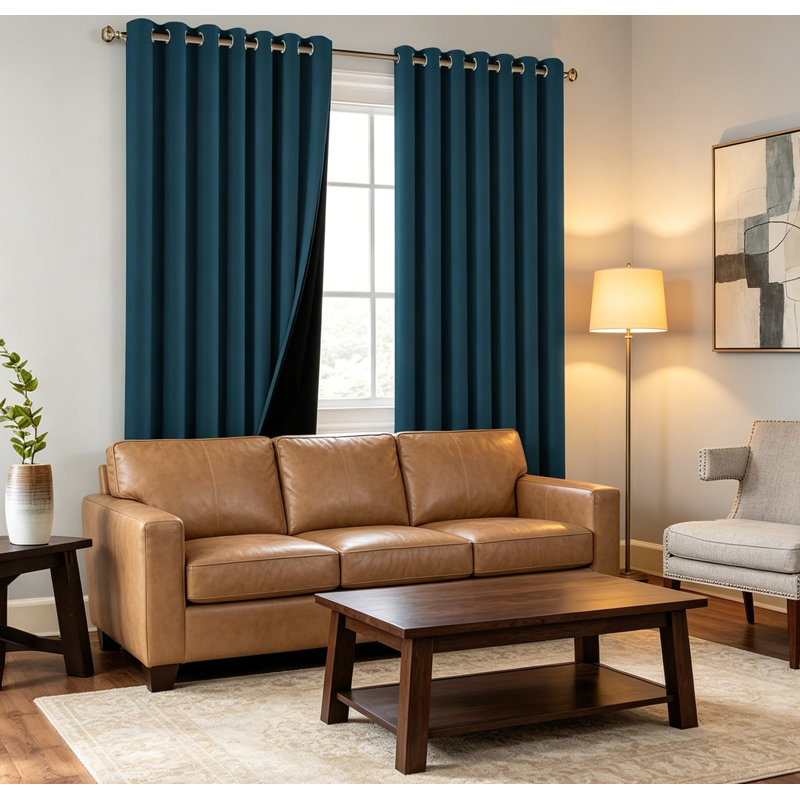 Blackout Curtain Pair, Dark Teal