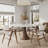 Danner Modern Stone With Sculpted Solid Wood Pedestal Dining Table-383741917-383741919