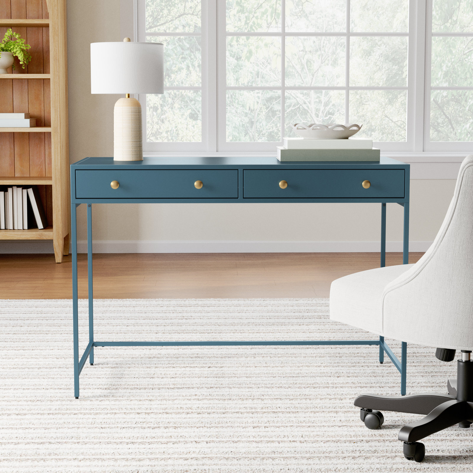 Springer 44" Writing Desk, Blue