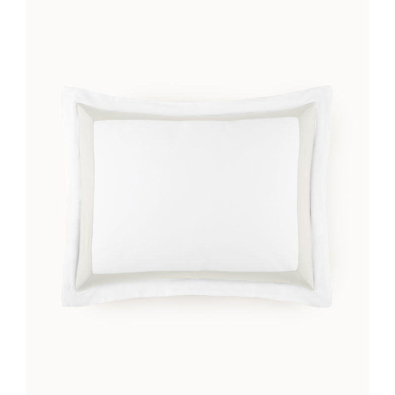 Taie décorative ivoire / argent / bleu Soprano, Blanc / Platine, Standard / simple