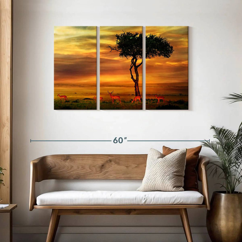 Brampt African Impalas, 28" H x 45" W