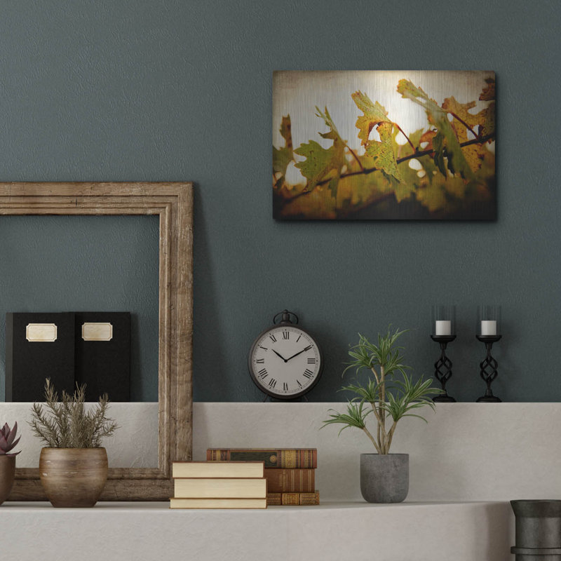 Luxe métal art «Sunset Vines» par Jessica Rogers, M «Sunset Vines» par Jessica Rogers, H 12 po x l 16 po
