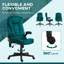 Fauteuil de bureau à 6 points de massage vibrant avec chaleur, fauteuil de bureau à dossier haut en velours avec dossier inclinable, accoudoirs rembourrés et télécommande-766053399