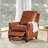 Andrena Genuine Leather Recliner with Nailhead Trim-1743651071