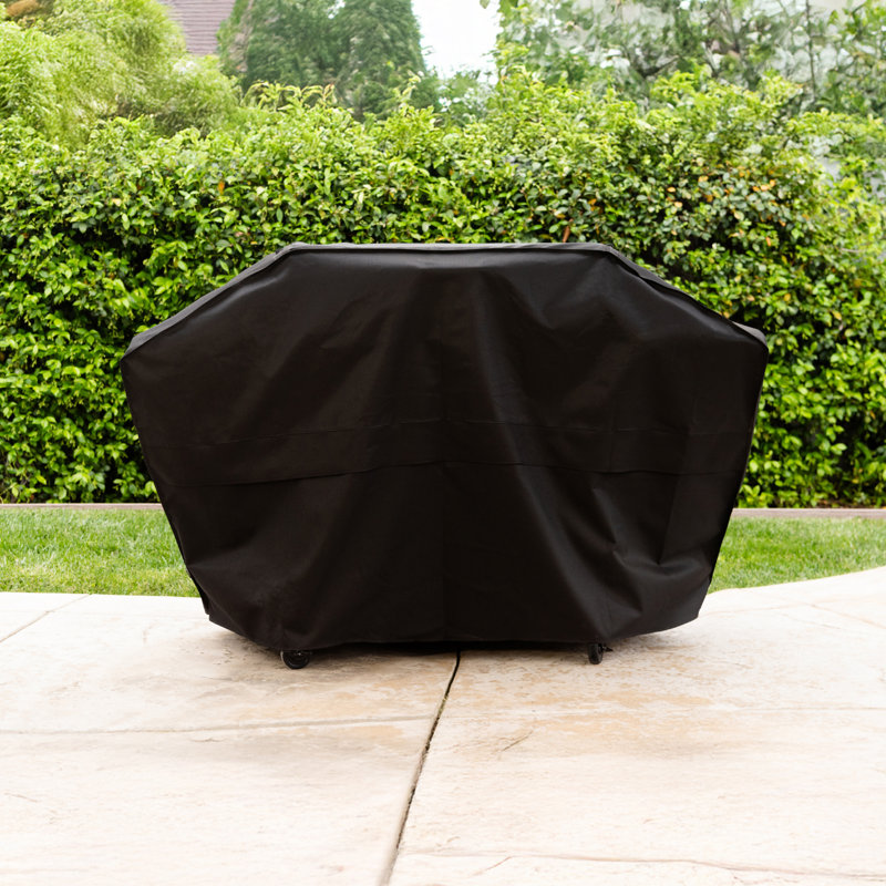 Megamaster66" Gas Grill Cover, Water-Resistant, Fits 5 to 6 Burners, Straps, Pouch, Black